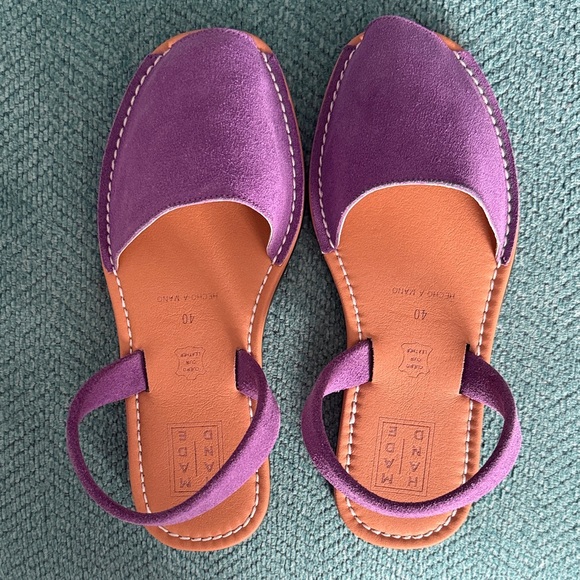 Handmade Shoes - Homemade - Chic Purple Suede Women's Sandals